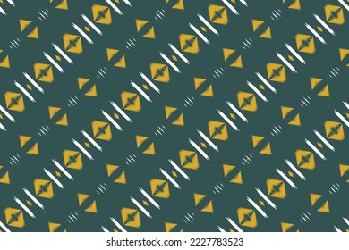 Ikat seamless pattern tribal chevron Seamless Pattern. Ethnic Geometric Ikkat Batik Digital vector textile Design for Prints Fabric saree Mughal brush symbol Swaths texture Kurti Kurtis Kurtas