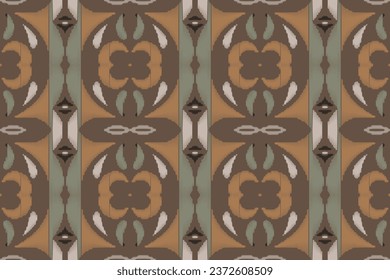 Ikat Seamless Pattern Tribal Chevron Geometric Traditional Ethnic Oriental Design for the Background. Folk Embroidery, Indian, Scandinavian, Gypsy, Mexican, African Rug, Wallpaper.