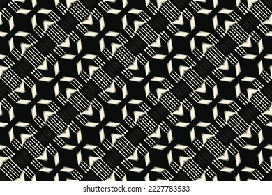 Ikat patrón sin fisuras cruz tribal Patrón sin problemas. Étnica Geométrica Ikkat Batik Vector digital Diseño para imprentas Saree de tela Mughal símbolo de pincel Swath textura Kurti Kurtis Kurtas Kurtas
