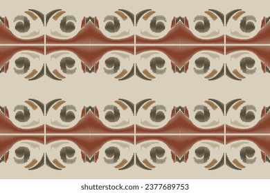 Ikat Seamless Pattern Tribal Cross Geometric Traditional Ethnic Oriental Design for the Background. Folk Embroidery, Indian, Scandinavian, Gypsy, Mexican, African Rug, Wallpaper.