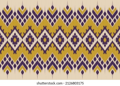 Ikat seamless pattern in tribal. Geometric ethnic traditional. Mexican striped style. Design for background, wallpaper, vector illustration, fabric, clothing, batik, carpet, embroidery.