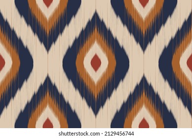 Ikat seamless pattern in tribal. Oriental ethnic traditional. Mexican striped style. Design for background, wallpaper, vector illustration, fabric, clothing, batik, carpet, embroidery.