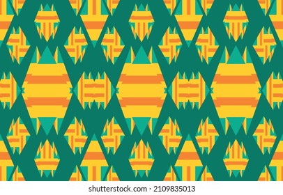 Ikat Seamless Pattern Vector Images. Design for carpet, wallpaper, clothing, wrapping, fabric, cover, textile