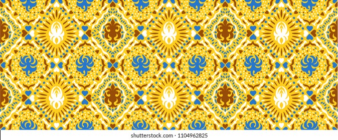 Ikat seamless pattern. Vector tie dye shibori print with stripes and chevron. Ink textured japanese background. Ethnic fabric vector. Bohemian fashion. Endless watercolor texture. African rug.