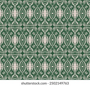 Ikat seamless pattern. Vector tie dye shibori print with stripes and chevron. Ink textured japanese background. Ethnic fabric vector. Bohemian fashion. Linear drawing