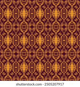 Ikat seamless pattern. Vector tie dye shibori print with stripes and chevron. Ink textured japanese background. Ethnic fabric vector. Bohemian fashion. Linear drawing