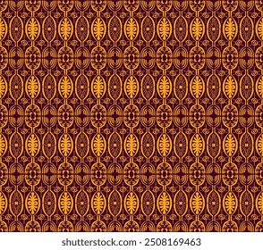 Ikat seamless pattern. Vector tie dye shibori print with stripes and chevron. Ink textured japanese background. Ethnic fabric vector. Bohemian fashion. Linear drawing