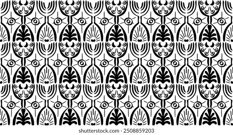 Ikat seamless pattern. Vector tie dye shibori print with stripes and chevron. Ink textured japanese background. Ethnic fabric vector. Bohemian fashion. Linear drawing