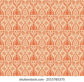 Ikat seamless pattern. Vector tie dye shibori print with stripes and chevron. Ink textured japanese background. Ethnic fabric vector. Bohemian fashion. Linear drawing