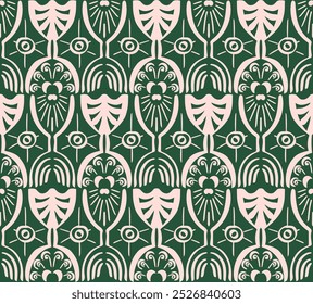 Ikat seamless pattern. Vector tie dye shibori print with stripes and chevron. Ink textured japanese background. Ethnic fabric vector. Bohemian fashion. Linear drawing