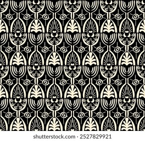 Ikat padrão sem emenda. Impressão shibori de tintura de gravata vetorial com listras e divisas. Plano de fundo japonês texturizado de tinta. Vetor de tecido étnico. Moda boêmia. Desenho linear