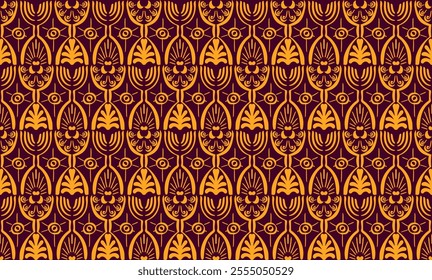 Ikat seamless pattern. Vector tie dye shibori print with stripes and chevron. Ink textured japanese background. Ethnic fabric vector. Bohemian fashion. Linear drawing