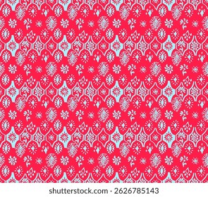 Patrón sin fisuras Ikat. Vector tie dye shibori estampado con rayas y chevron. Tinta texturizada de fondo japonés. Vector de tela étnica. Moda bohemia. Dibujo lineal