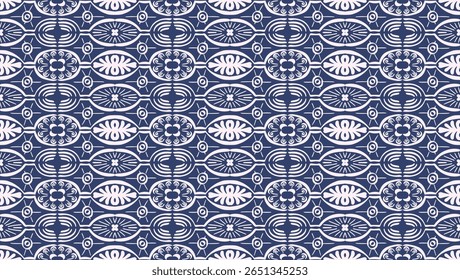Patrón sin fisuras Ikat. Vector tie dye shibori estampado con rayas y chevron. Tinta texturizada de fondo japonés. Vector de tela étnica. Moda bohemia. Dibujo lineal