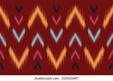 Ikat seamless pattern Vectors and Illustrations. Colorful Ethnic pattern traditional Design Textures for skirt, carpet, wallpaper, clothing, wrapping, Batik, fabric, clothes, drees