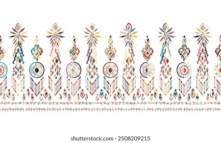 Ikat seamless pattern,geometric design,motif ethnic handmade, Ikat ethnic tribal,boho colors seamless wallpaper. "This content was created using vector drawing tools and software, not generated by AI"