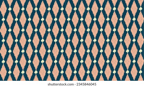 Ikat seamless pattern.geometric ethnic oriental seamless pattern traditional background. Aztec style,embroidery,abstract,vector,illustration.design for texture,fabric,print.