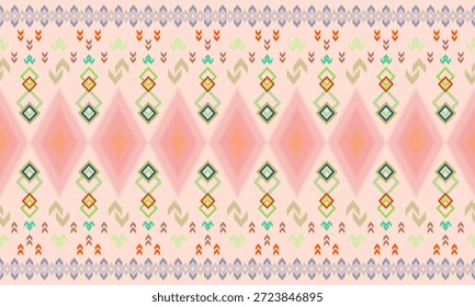 Patrón inconsútil de Ikat. Patrón azteca étnico inconsútil. Fondo de Vector azteca tribal.