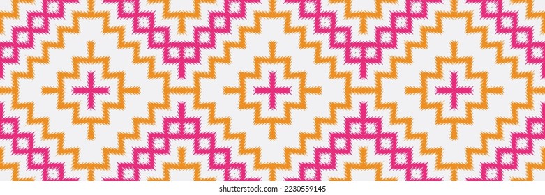 Ikat seamless Scandinavian embroidery, ikat seamless pattern tribal color, Asian design Digital textile Asian Design for Prints Fabric saree Mughal Swaths texture Kurti Kurtis Kurtas