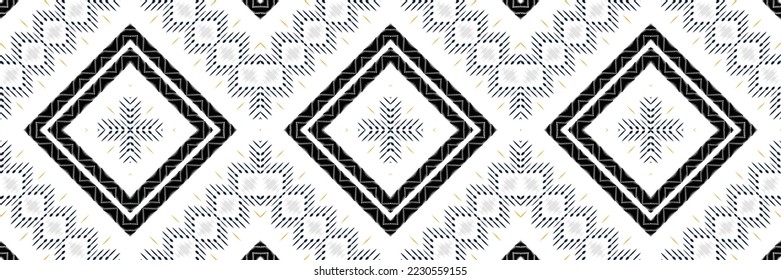 Ikat seamless Scandinavian embroidery, ikat seamless pattern tribal color, Ethnic nativity Digital textile Asian Design for Prints Fabric saree Mughal Swaths texture Kurti Kurtis Kurtas