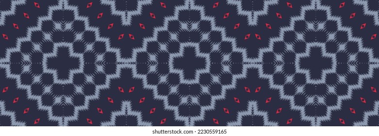 Ikat seamless Scandinavian embroidery, ikat seamless pattern tribal chevron, Fashion pattern Digital textile Asian Design for Prints Fabric saree Mughal Swaths texture Kurti Kurtis Kurtas