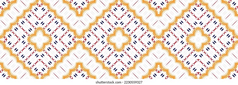 Ikat seamless Scandinavian embroidery, ikat seamless pattern tribal art, Fashion pattern Digital textile Asian Design for Prints Fabric saree Mughal Swaths texture Kurti Kurtis Kurtas