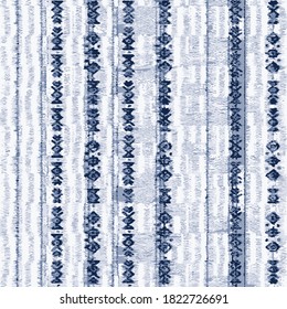 Ikat seamless simple  vertical stripe pattern. Vector print Ink textured background. Ethnic fabric. Bohemian fashion. Endless watercolour African rug. Vintage  for textile, wrapper, carpet 