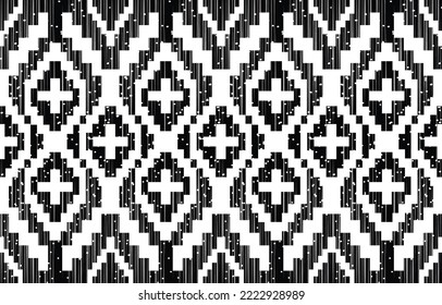 Ikat seamless traditional pattern.Ethnic style. Geometric American oriental vector illustrations. Embroidery pattern.