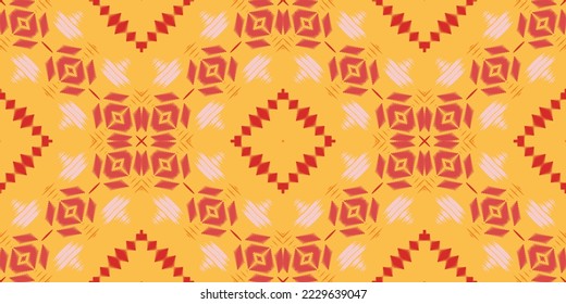 Ikat seamless tribal abstract Geometric Traditional ethnic oriental design for the background. Folk embroidery, Indian, Scandinavian, Gypsy, Mexican, African rug, wallpaper.