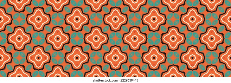 Ikat es un patrón sin fisuras de las tribus Aztec. Étnica Geométrica Ikkat Batik Vector digital Diseño para imprentas Saree de tela Mughal símbolo de pincel Swath textura Kurti Kurtis Kurtas Kurtas