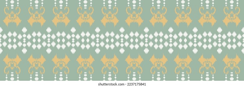 Ikat es un patrón sin fisuras de las tribus Aztec. Étnica Geométrica Ikkat Batik Vector digital Diseño para imprentas Saree de tela Mughal símbolo de pincel Swath textura Kurti Kurtis Kurtas Kurtas