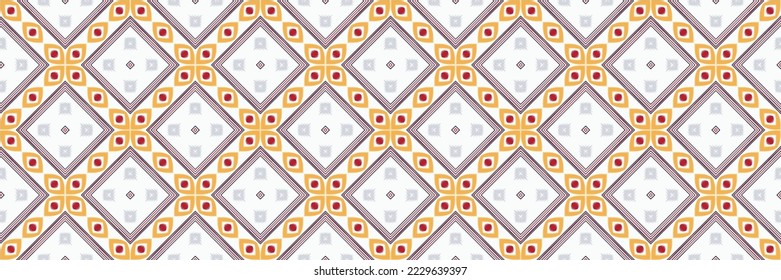 Ikat fundaciones tribales sin fisuras Patrón sin inconvenientes. Étnica Geométrica Batik Ikkat Vector digital Diseño para imprentas Saree de tela Mughal símbolo de pincel Swath textura Kurti Kurtis Kurtas Kurtas