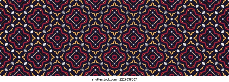Ikat seamless tribal chevron Seamless Pattern. Ethnic Geometric Ikkat Batik Digital vector textile Design for Prints Fabric saree Mughal brush symbol Swaths texture Kurti Kurtis Kurtas