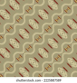 Ikat color tribal sin fisuras Patrón sin costura. Étnica Geométrica Batik Ikkat Vector digital Diseño para imprentas Saree de tela Mughal símbolo de pincel Swath textura Kurti Kurtis Kurtas Kurtas