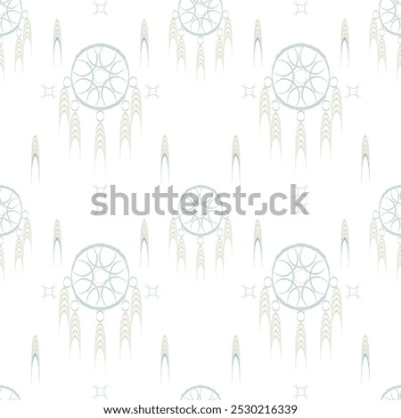 Ikat seamless vector Dreamcatcher vector