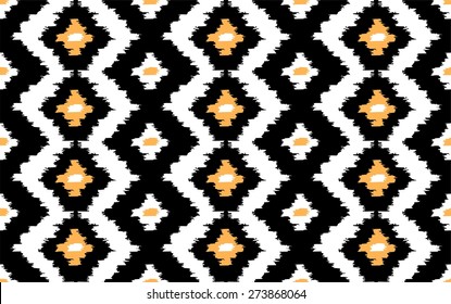 Ikat seamless vector pattern