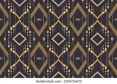 Ikat Seamless vector pattern. tribal geometric motif stripes, folk embroidery, Mexican style. Ikat  Aztec geometric art ornament print. Design for carpet, wallpaper, clothing, wrapping, fabric