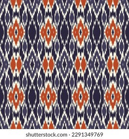 Ikat Seamless Zigzag Background Pattern