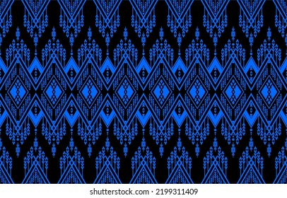 Ikat semless pattern with traditional design texture background design vector
