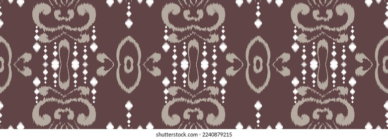 Ikat stripe batik textile seamless pattern digital vector design for Print saree Kurti Borneo Fabric border brush symbols swatches designer