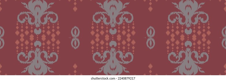 Ikat stripe batik textile seamless pattern digital vector design for Print saree Kurti Borneo Fabric border brush symbols swatches party wear