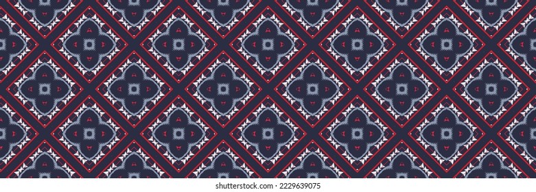 Ikat stripe tribal Africa Seamless Pattern. Ethnic Geometric Ikkat Batik Digital vector textile Design for Prints Fabric saree Mughal brush symbol Swaths texture Kurti Kurtis Kurtas