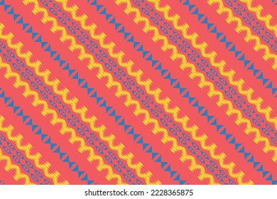 Ikat stripe tribal color Seamless Pattern. Ethnic Geometric Batik Ikkat Digital vector textile Design for Prints Fabric saree Mughal brush symbol Swaths texture Kurti Kurtis Kurtas