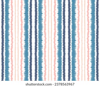 Ikat Streifen naht Muster. Nordischer Stil. Strandtuch gestrichen. Geometrische abstrakte Illustration, Tapete. Stammesethnische Vektorstruktur. Aztec-Stil. Folkstickerei. skandinavischer, afrikanischer Teppich.