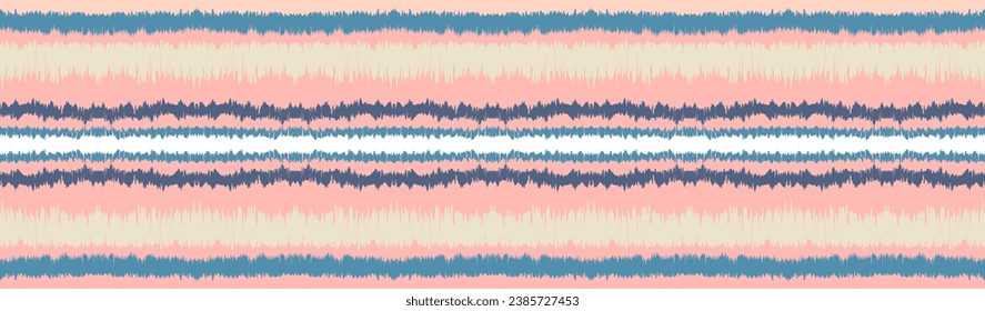 Ikat stripes seamles pattern. Nordic style. Striped beach towel. Geometric abstract illustration, wallpaper. Tribal ethnic vector texture. Aztec style. Folk embroidery. Scandinavian, African rug.