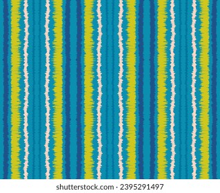 Ikat stripes seamles pattern. Nordic style. Striped beach towel. Geometric abstract illustration, wallpaper. Tribal ethnic vector texture. Aztec style. Folk embroidery. Scandinavian, African rug.