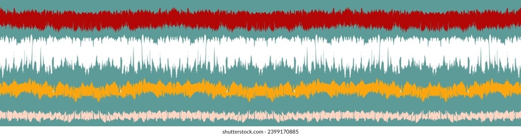 Ikat stripes seamles pattern. Nordic style. Striped beach towel. Geometric abstract illustration, wallpaper. Tribal ethnic vector texture. Aztec style. Folk embroidery. Scandinavian, African rug.