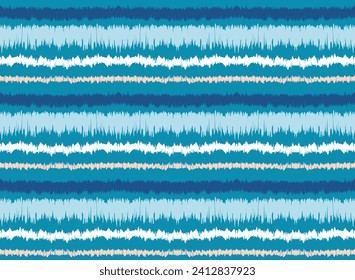 Patrón de rayas de ikat. Estilo nórdico. Toalla de playa rayada. Ilustración geométrica abstracta, fondo de pantalla. Textura vectorial étnica tribal. Estilo azteca. bordado popular. Escandinavia, alfombra africana.