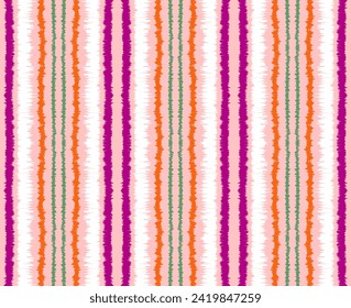 Ikat Streifen naht Muster. Nordischer Stil. Strandtuch gestrichen. Geometrische abstrakte Illustration, Tapete. Stammesethnische Vektorstruktur. Aztec-Stil. Folkstickerei. skandinavischer, afrikanischer Teppich.