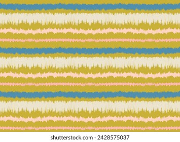 Ikat stripes seamles pattern. Nordic style. Striped beach towel. Geometric abstract illustration, wallpaper. Tribal ethnic vector texture. Aztec style. Folk embroidery. Scandinavian, African rug.